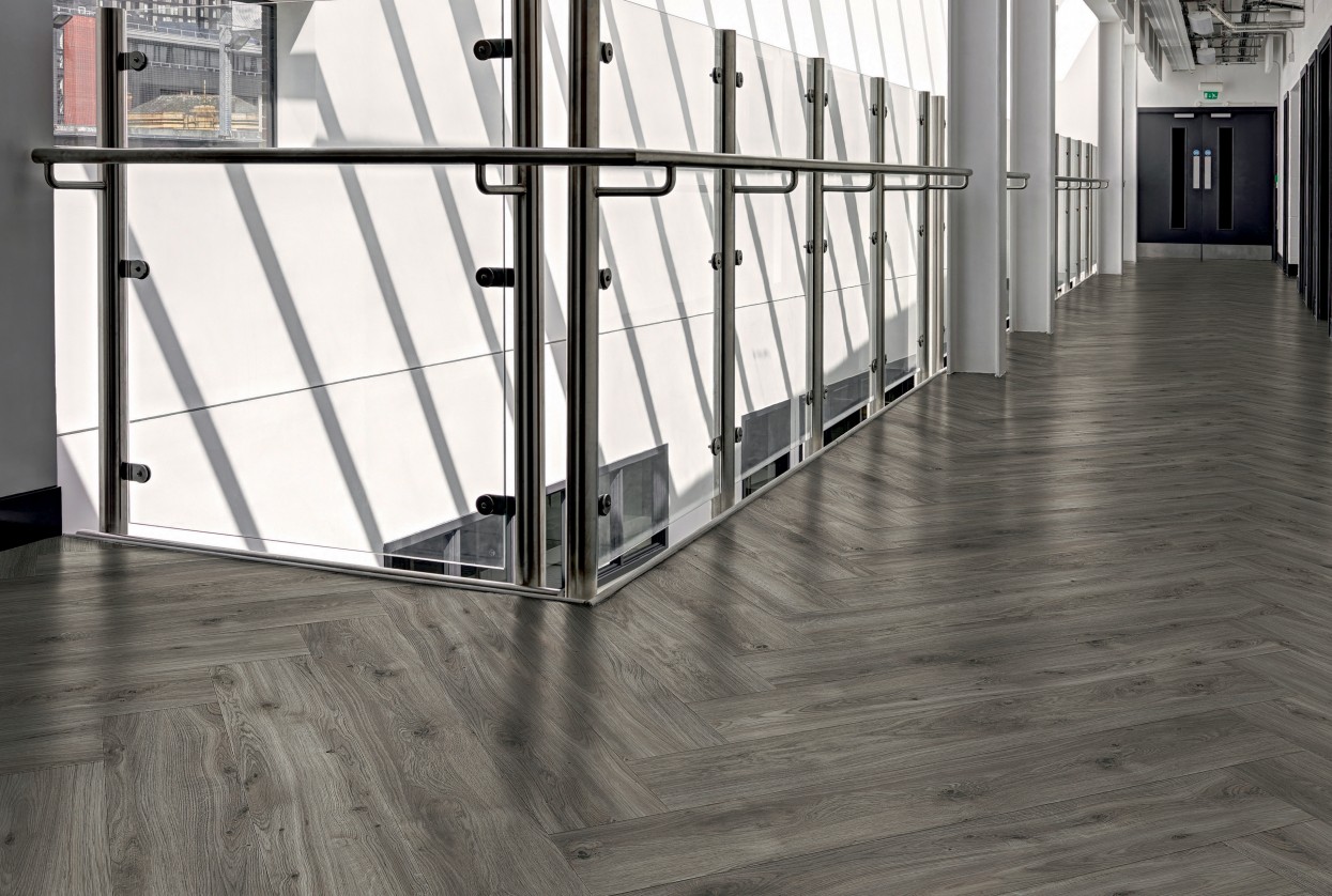 Amtico Spacia 36+ Weathered Oak Commercial Industrial luxury vinyl tile wood flooring design web
