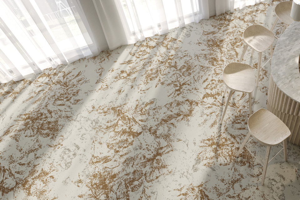 Commercial carpet design Vision Of Elegance Flore 610 BEIGE web 3